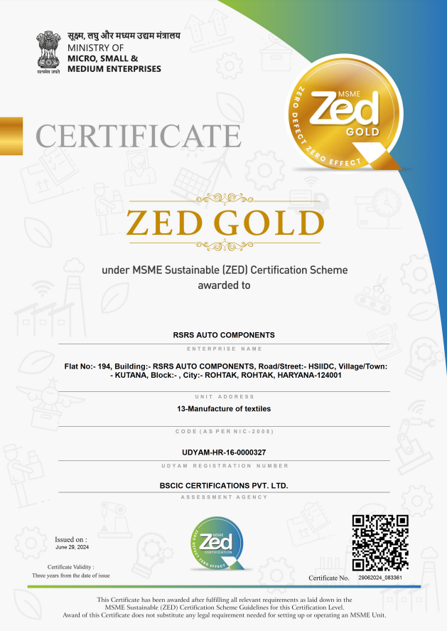 ZED Gold Certificate